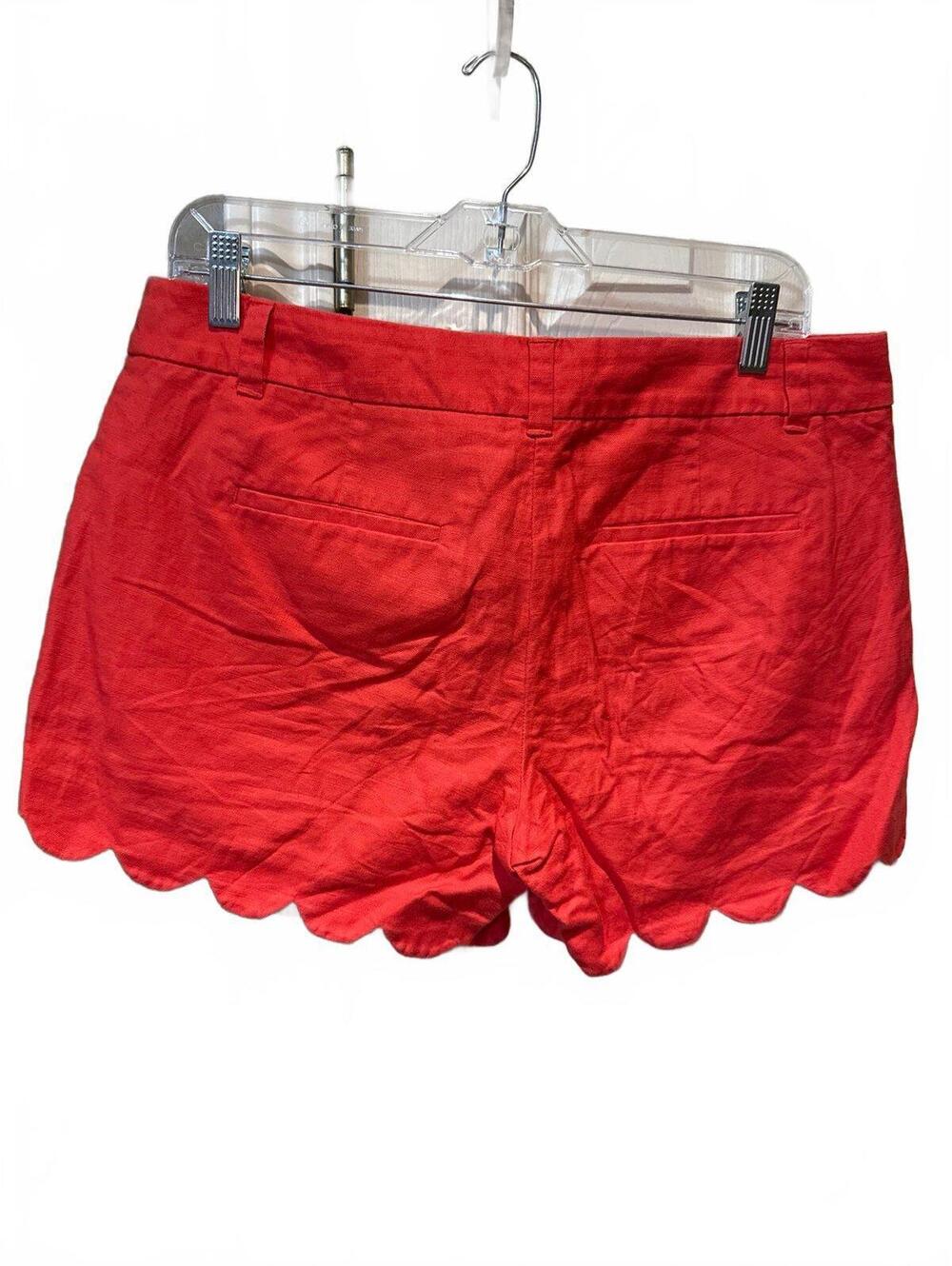 J. Crew Coral Scalloped Shorts Size 8 - Picture 4 of 4